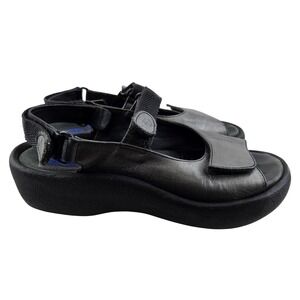 Wolky Jewel Metallic Pewter Leather Comfort Sandals Womens EU 38 US 7-7.5